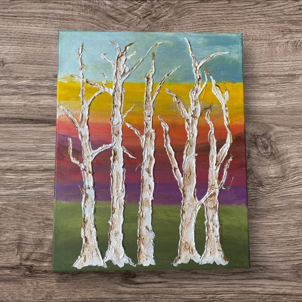 Colorful Abstract Tree Art Canvas - Picture 1 of 7